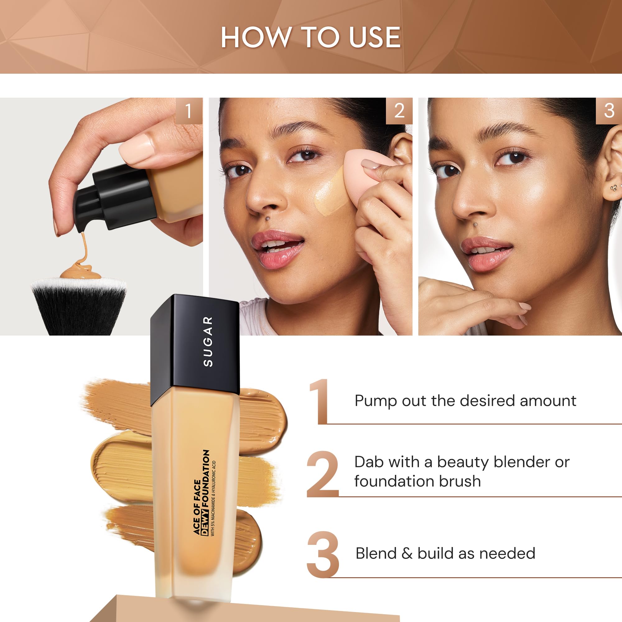 Buy SUGAR Cosmetics Ace Of Face Dewy Foundation with 5
